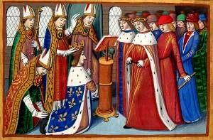 Sacre du roi Charles VII : Bibliothèque Nationale de France - source wikipedia : Domaine Public