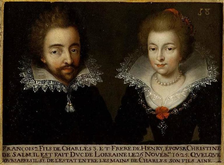 François II duc de Lorraine et son épouse Christine de Salm : source wikipedia - Domaine Public
