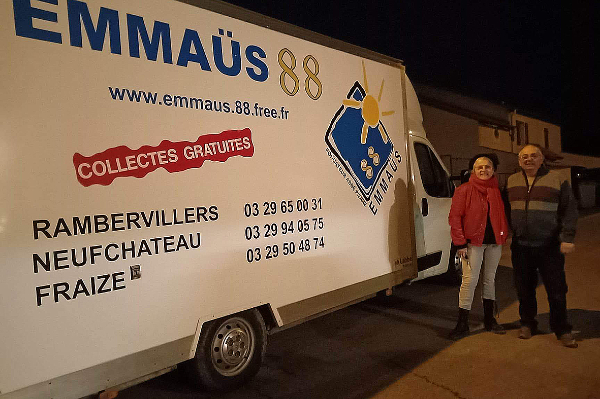 Février 2023 : transport humanitaire réalisé en partenariat avec Emmaus Vosges
