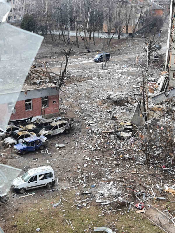 Fevrier 2022 Chernihiv sous les bombes photos Yuri Lissovski 2