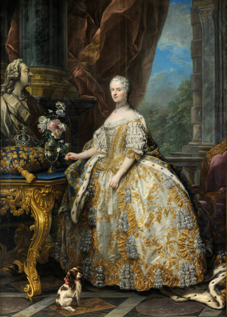 Marie Leszczinska : Jean-Baptiste van Loo - Musée du château de Versailles - source wikipédia : Domaine public