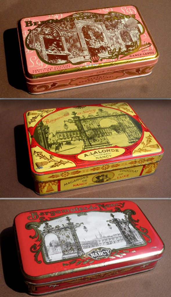 Boîtes de bergamotes de Nancy : auteur Claude Truog Ngoc - source wikipedia : licence creativ commons