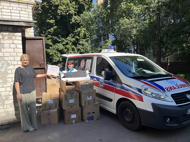 Aout 2025 Déchargement des aides Centre social Chernihiv - Photo Sasha Yasenchuk