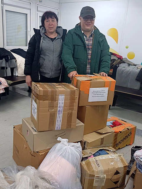 Octobre 2025 Livraison au centre d'accueil pour familles déplacées - Photo Sasha Yasenchuk